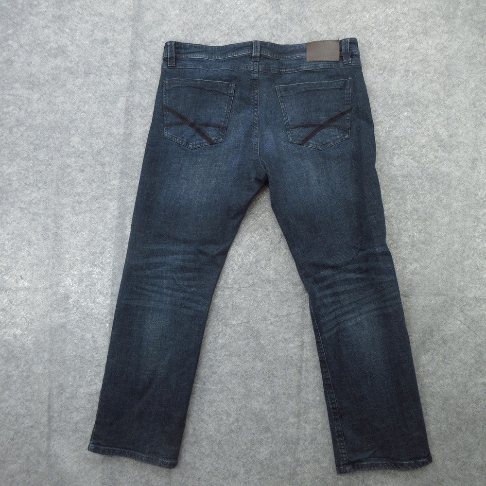 TK Axel Jeans Mens 38x31 Blue Slim Boot Dark Wash Denim Stretch Modern Fit - Picture 2 of 16
